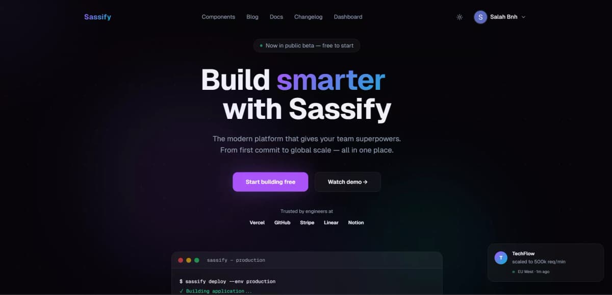 Sassify — SaaS Template
